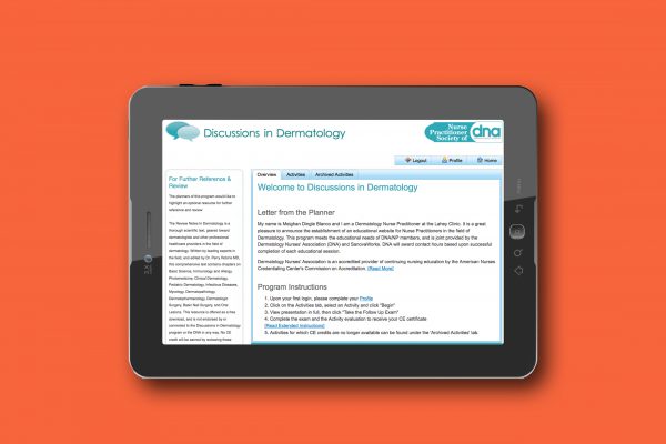 Discussions in Dermatology on Tablet